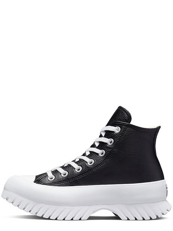 Converse Chuck Taylor All Star Lugged Leather Hi-Tops - Black/White |  