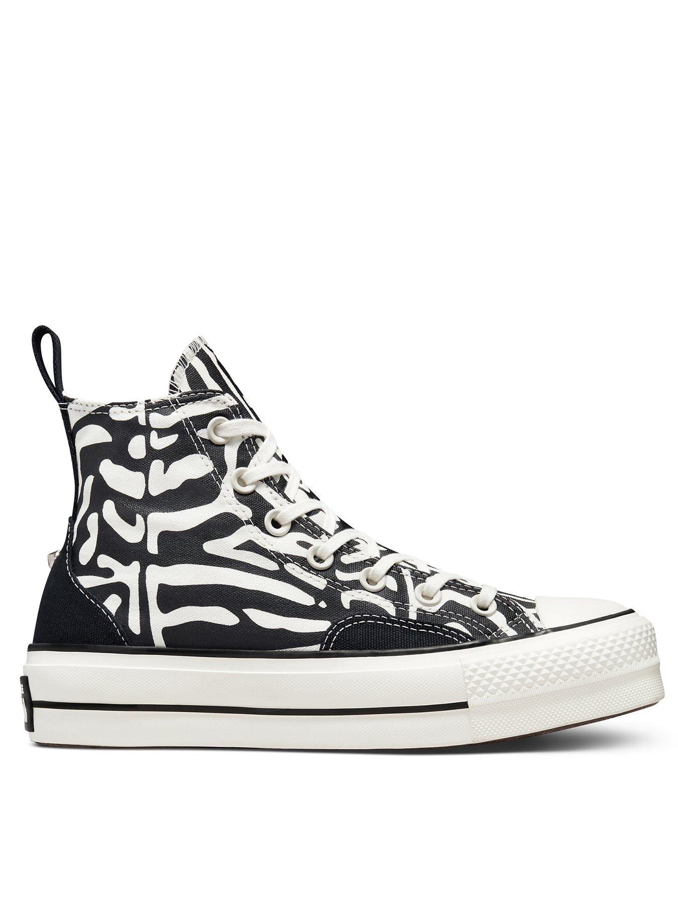 Zebra Print Converse Bota Zebra Converse Run Star Hike Platform