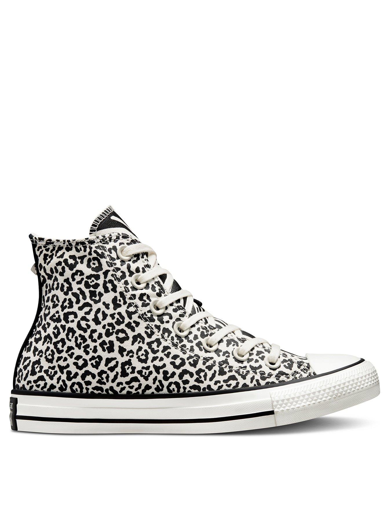 Converse Chuck Taylor Star Hi Top Trainers - Leopard Print | very.co.uk