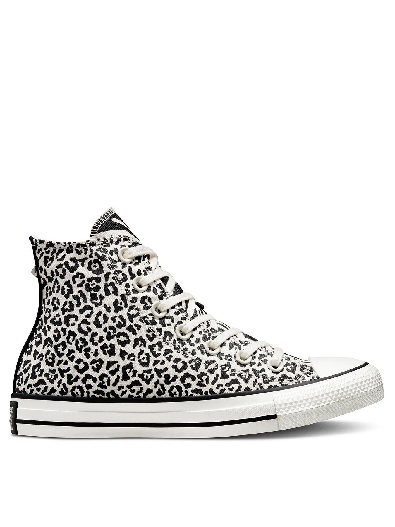 Nacarado sin embargo Aplicable Converse Chuck Taylor All Star Hi Top Trainers - Leopard Print | very.co.uk