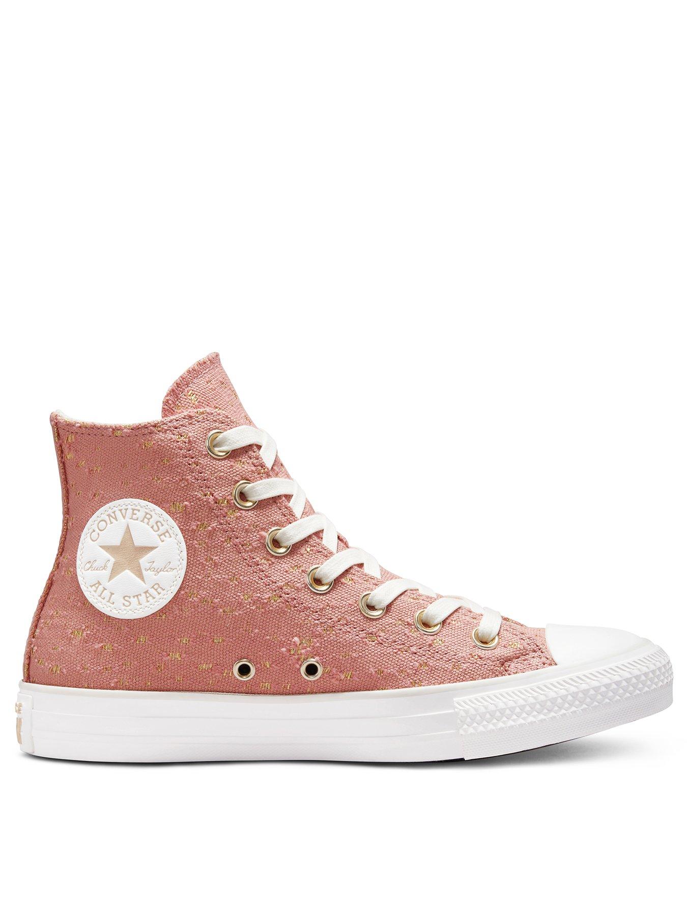 Pink hotsell converse suede