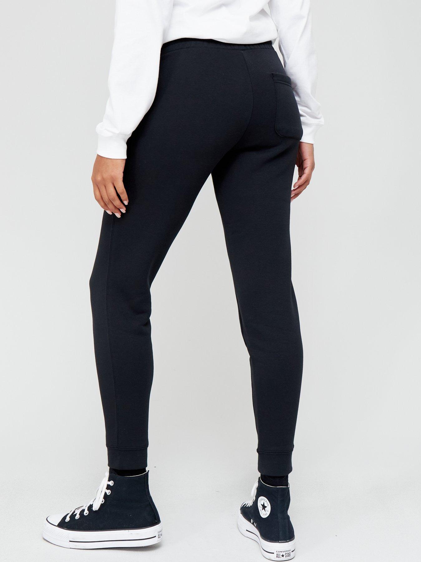 Black slim best sale joggers womens