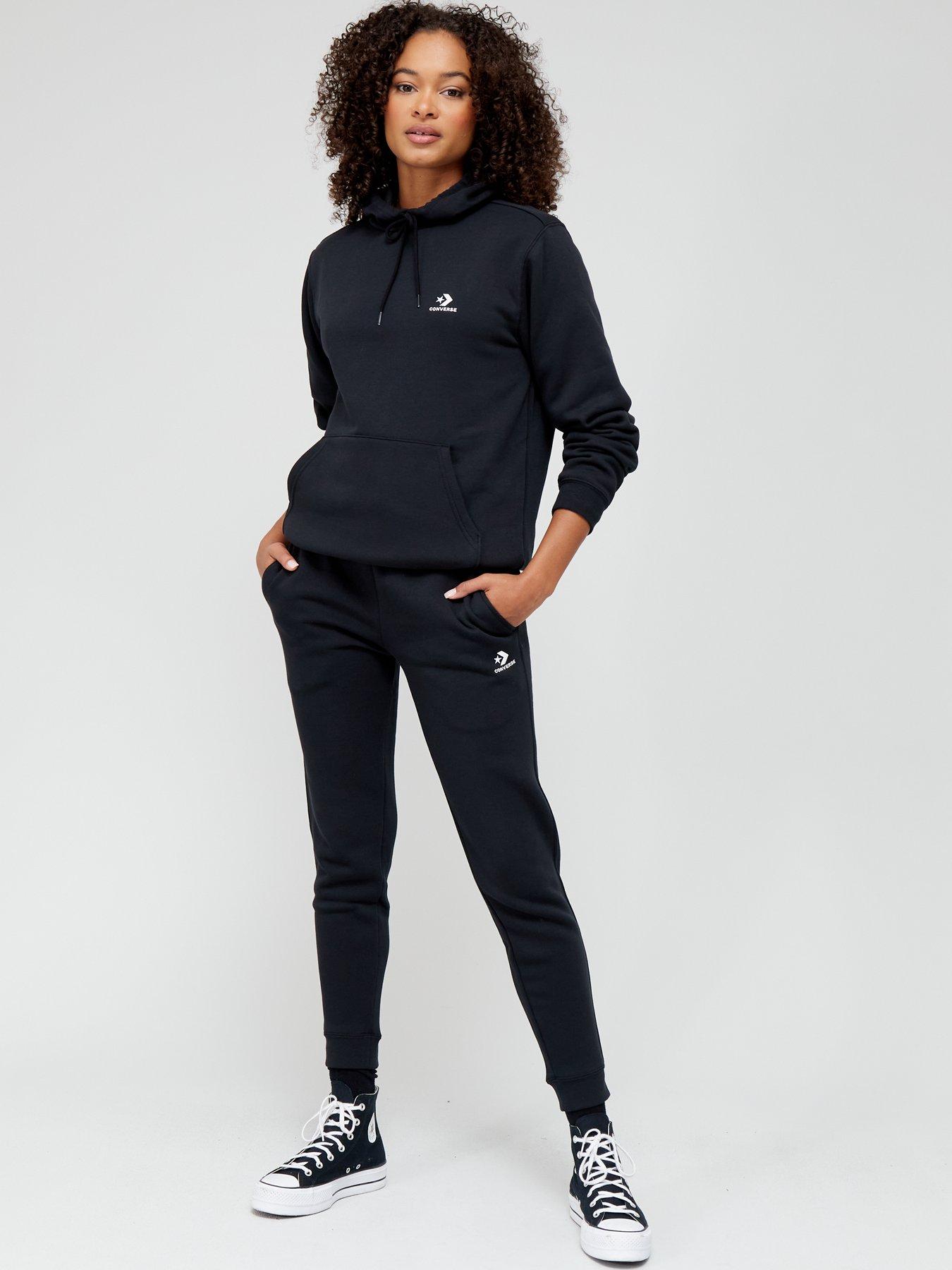 Womens black 2024 converse hoodie