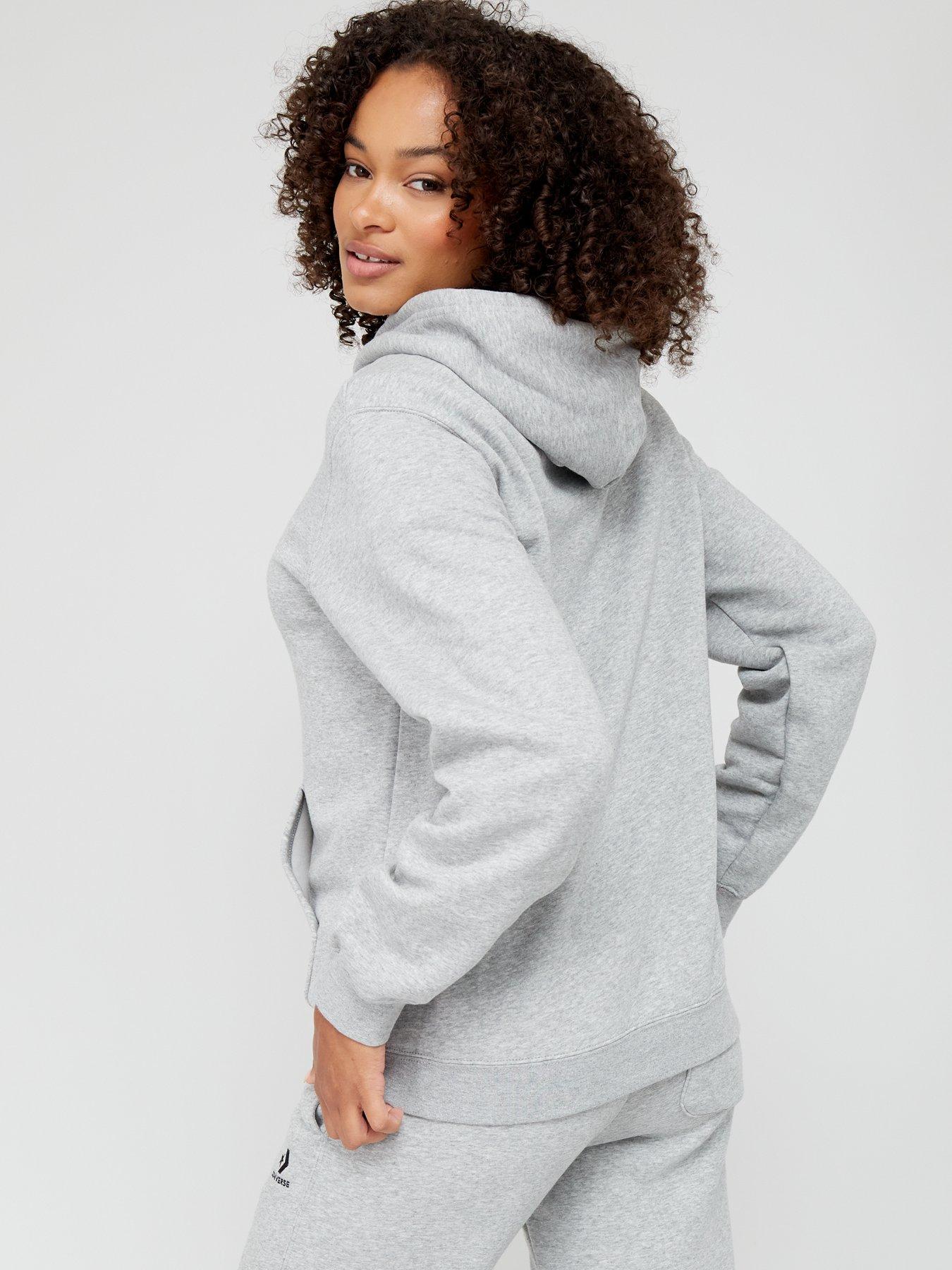 Converse hoodie sales womens grey