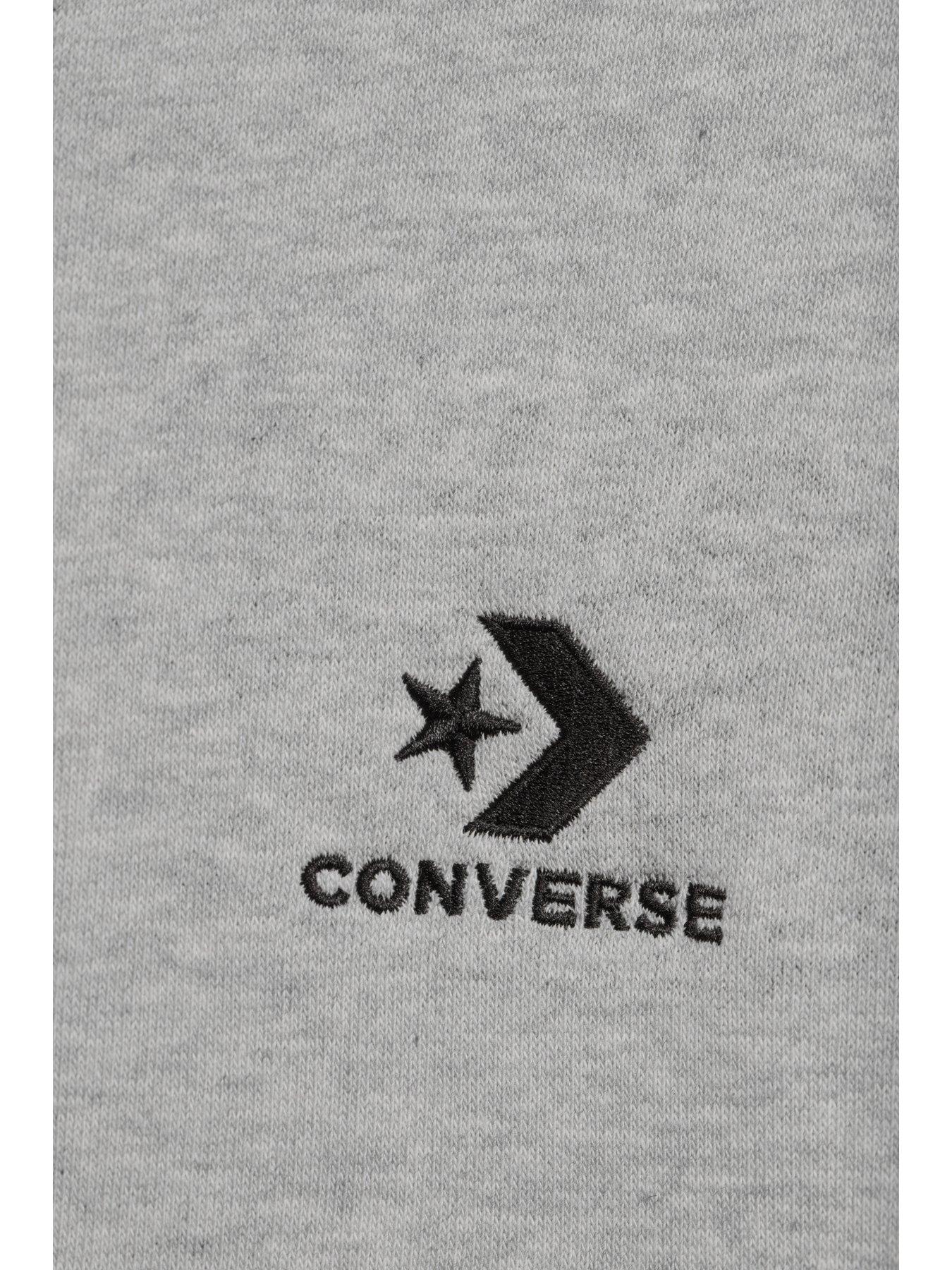 Image 4 of 5 of Converse Left Star Chevron Fleece Sweat Crew - Vintage Grey Heather