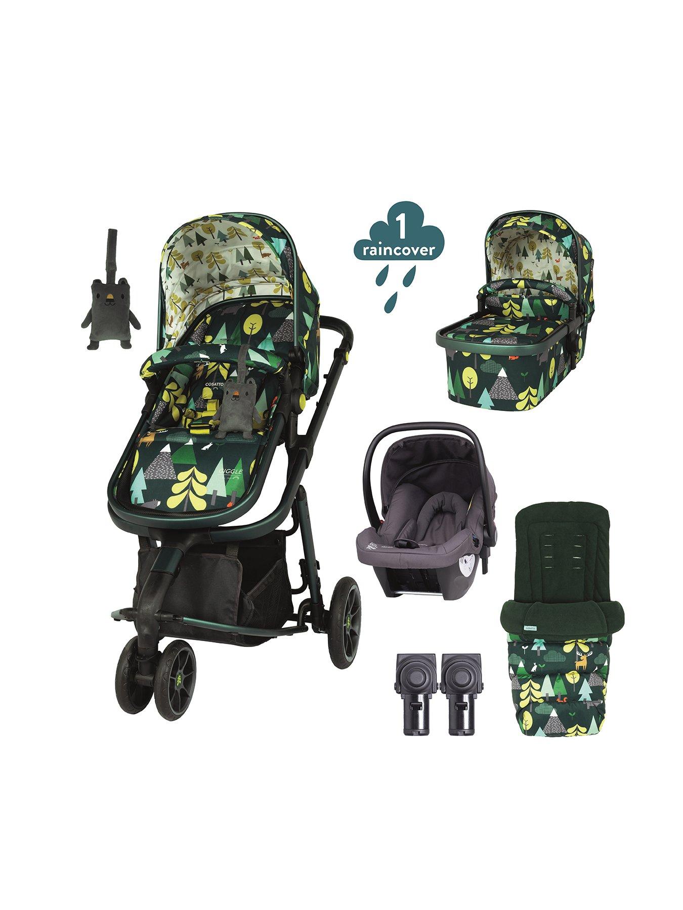 Cosatto Giggle 3 Pram and Footmuff Bundle - Grey