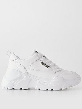 Versace Jeans Couture Chunky Logo Trainers - White