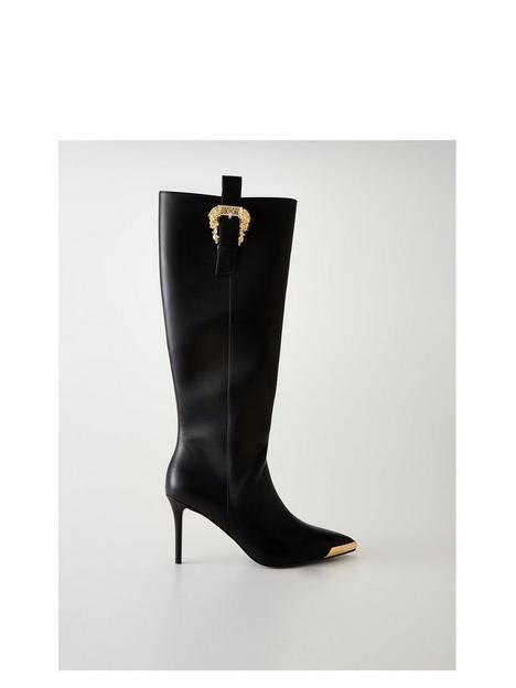 versace-jeans-couture-knee-high-pointed-toe-boot