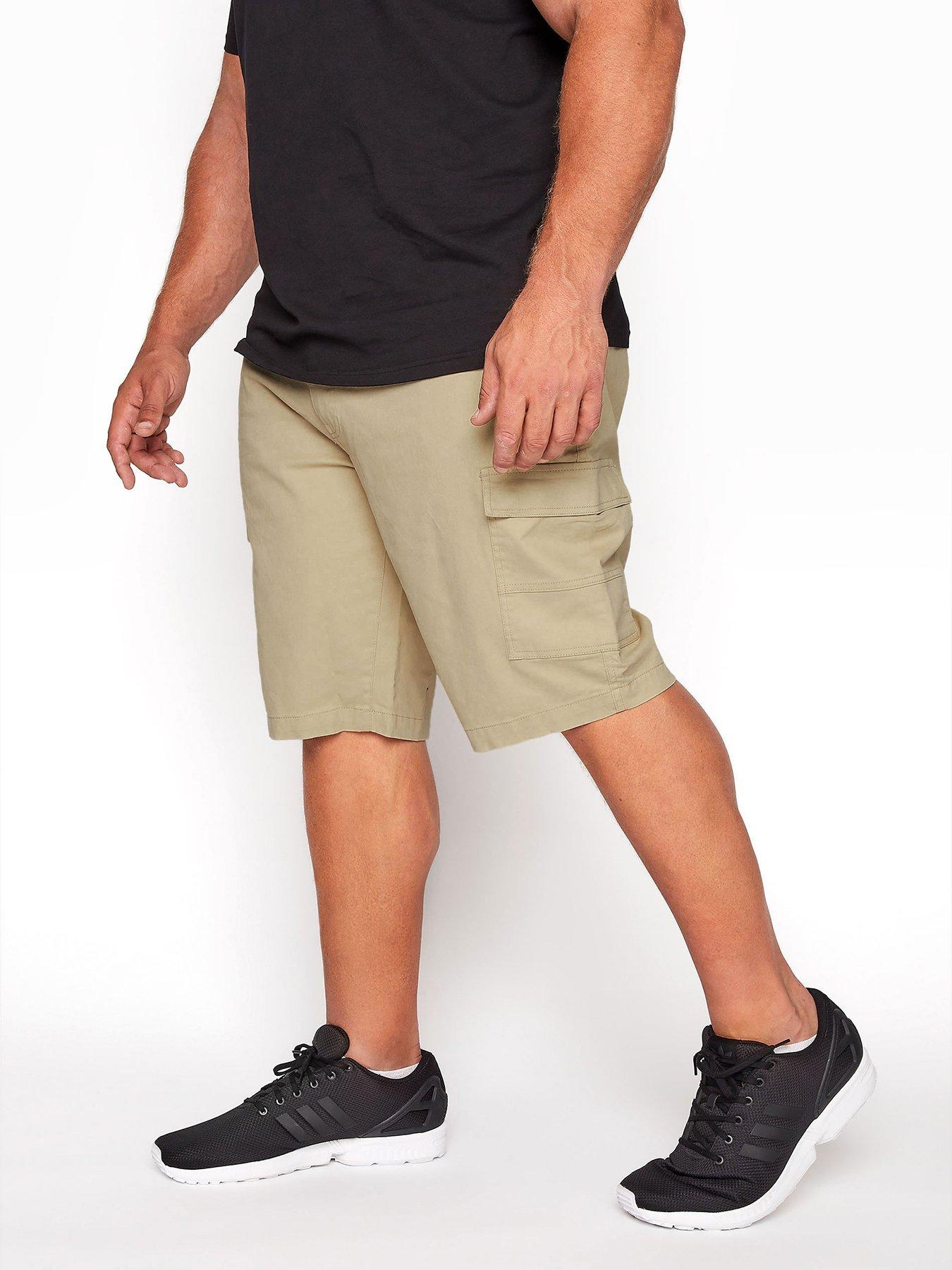 Mens elastic best sale cargo shorts