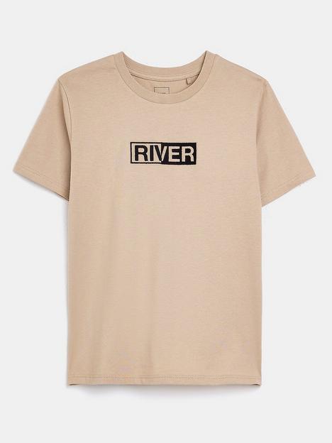 river-island-boys-river-printed-logo-tshirt-stone