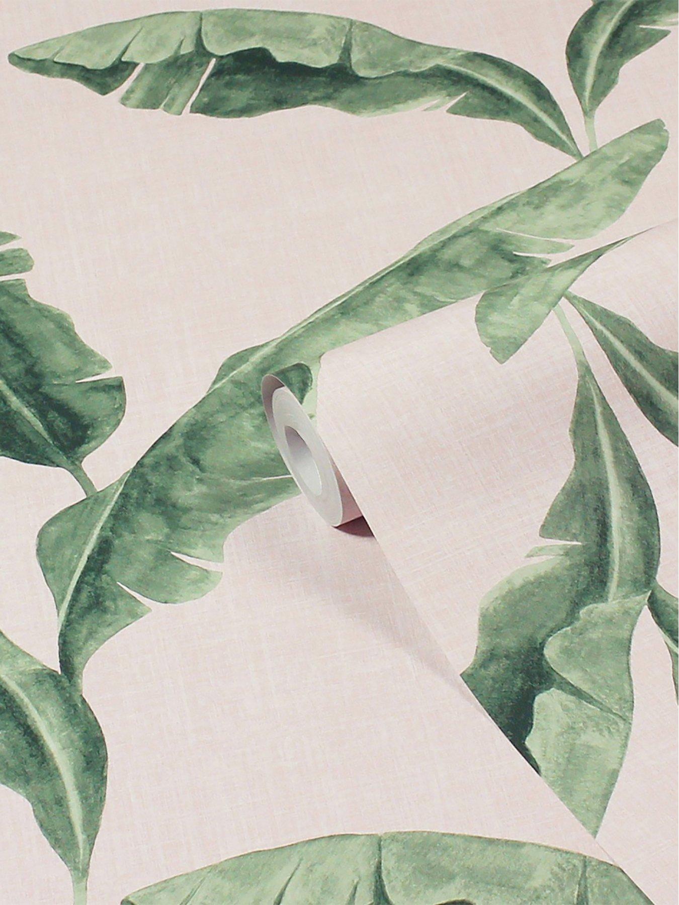 Product photograph of Furn Plantain Botanical Printed Wallpaper from very.co.uk