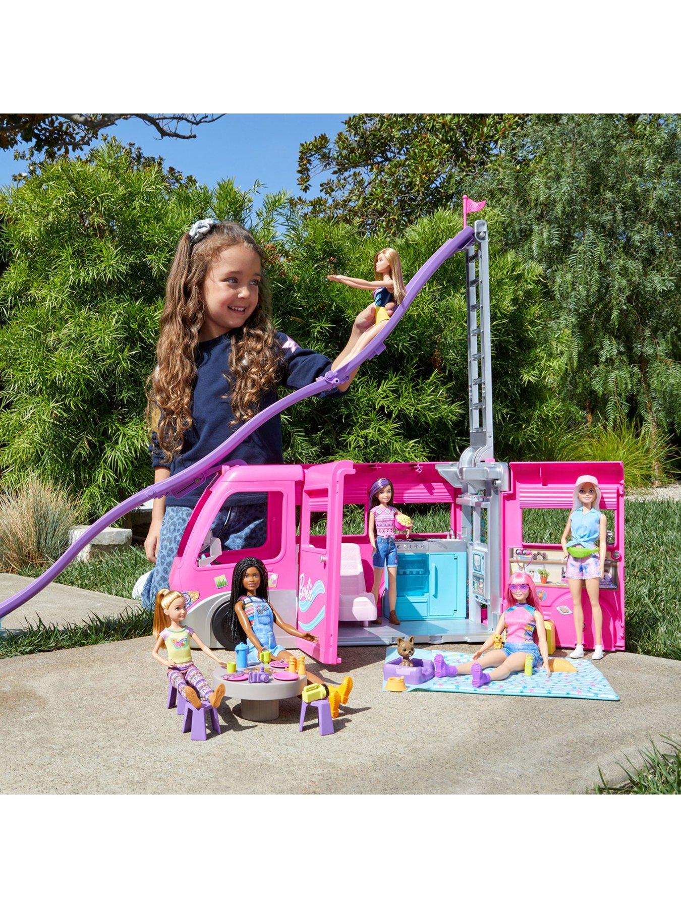 Barbie Dream Camper Vehicle Playset and Accessories very.co.uk