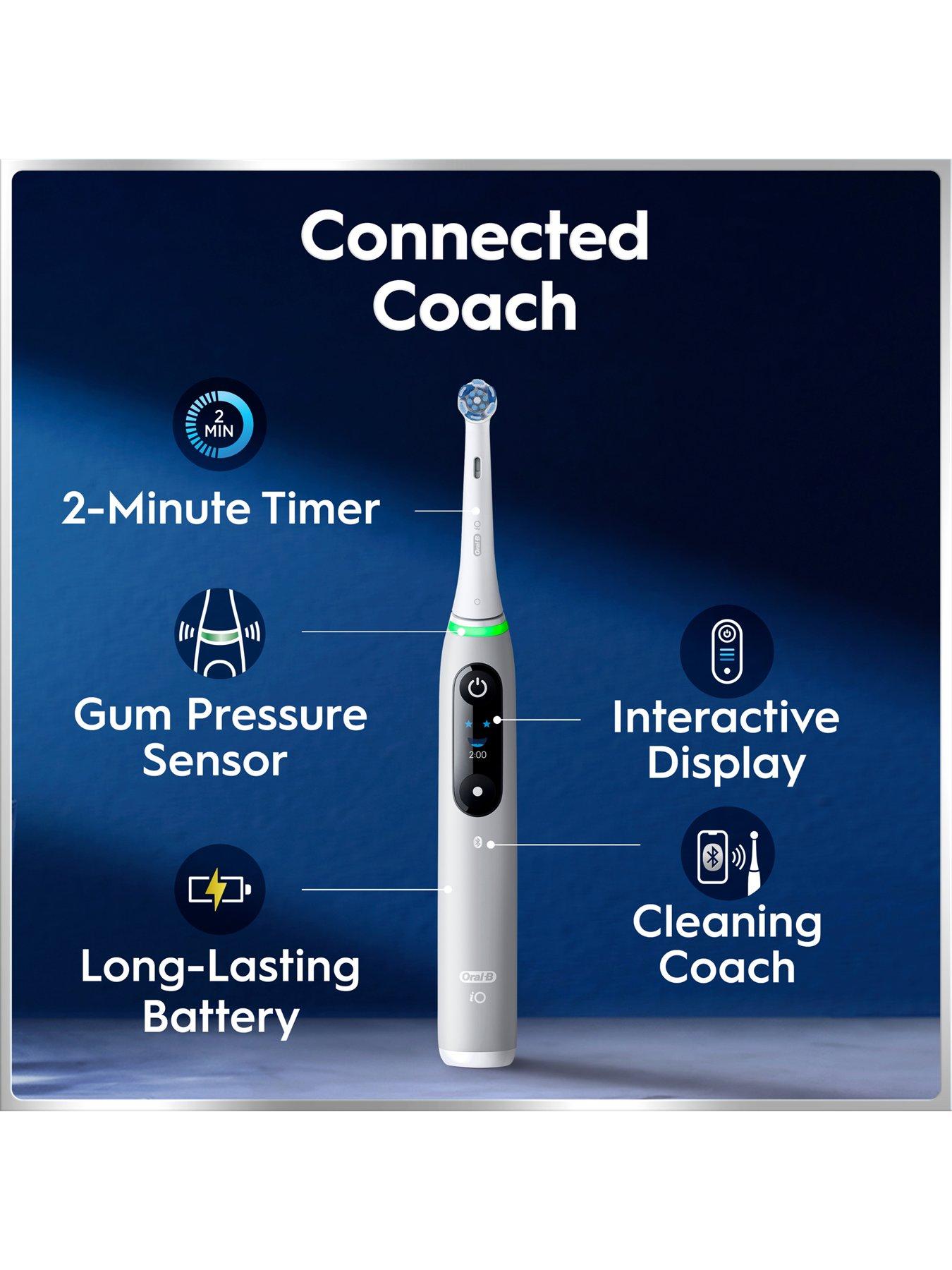 Image 3 of 8 of Oral-B iO6 Grey Opal Electric Toothbrush + Travel Case
