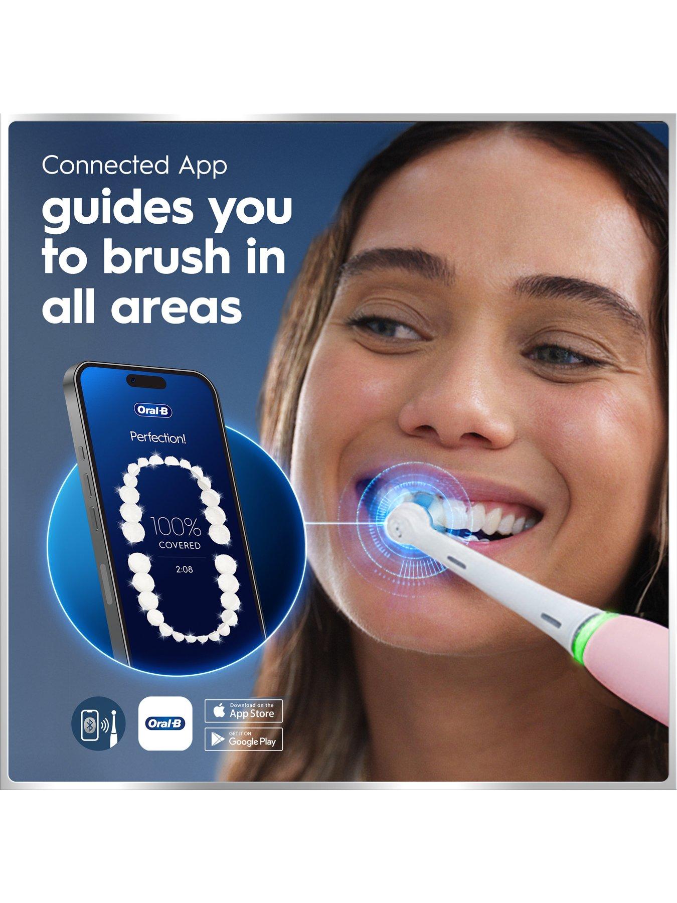 Image 2 of 7 of Oral-B iO6 Pink Sand Electric Toothbrush + Travel Case