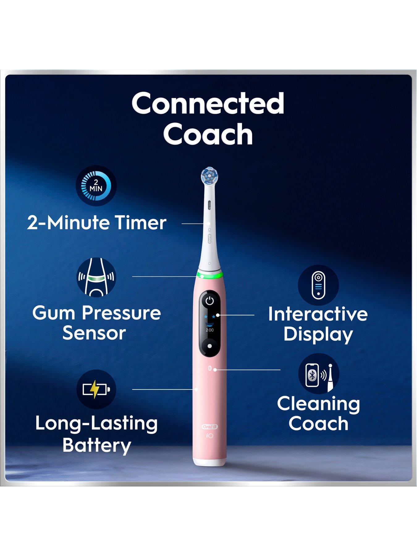 Image 3 of 7 of Oral-B iO6 Pink Sand Electric Toothbrush + Travel Case