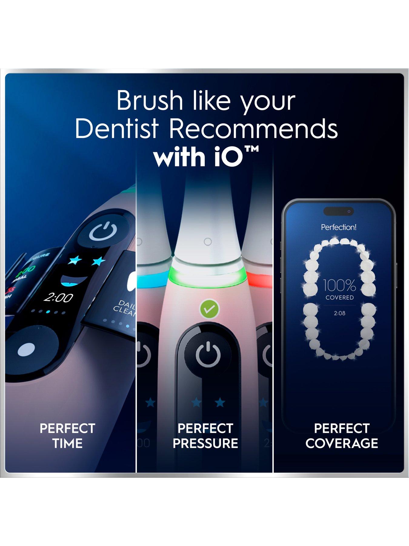 Image 6 of 7 of Oral-B iO6 Pink Sand Electric Toothbrush + Travel Case