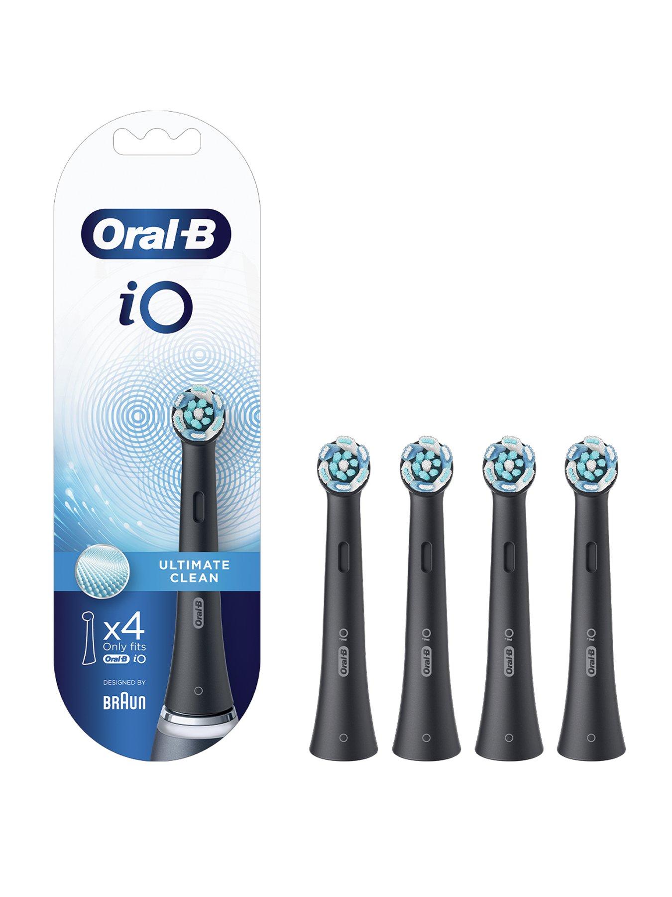 OralB iO Ultimate Clean Black Refill Heads Pack of 4 very.co.uk