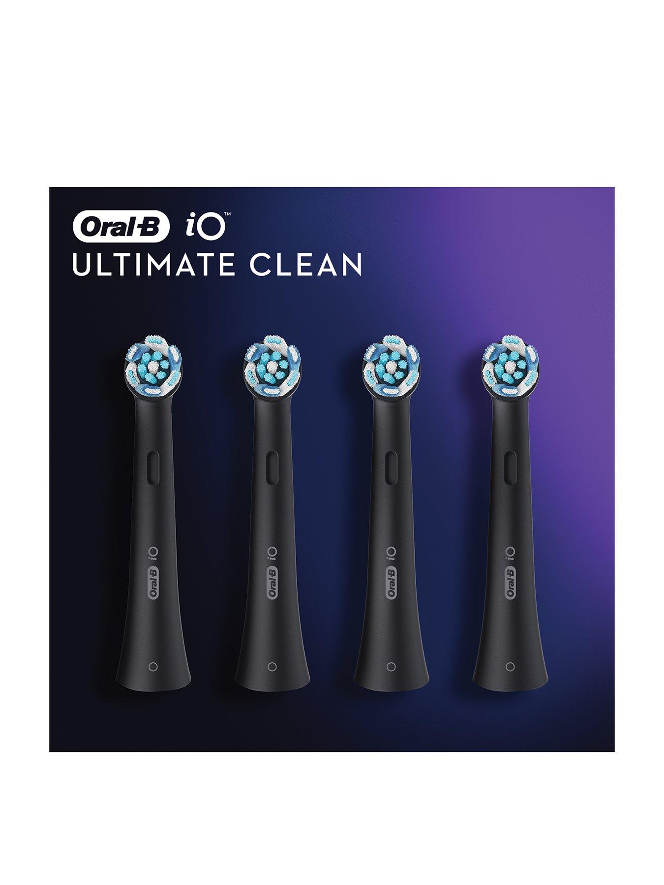 OralB iO Ultimate Clean Black Refill Heads Pack of 4 very.co.uk