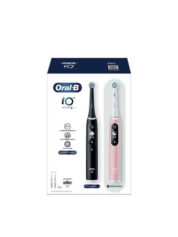 Image 2 of 5 of Oral-B iO6 Black Lava and&nbsp;Pink Sand Electric Toothbrush Duo Pack