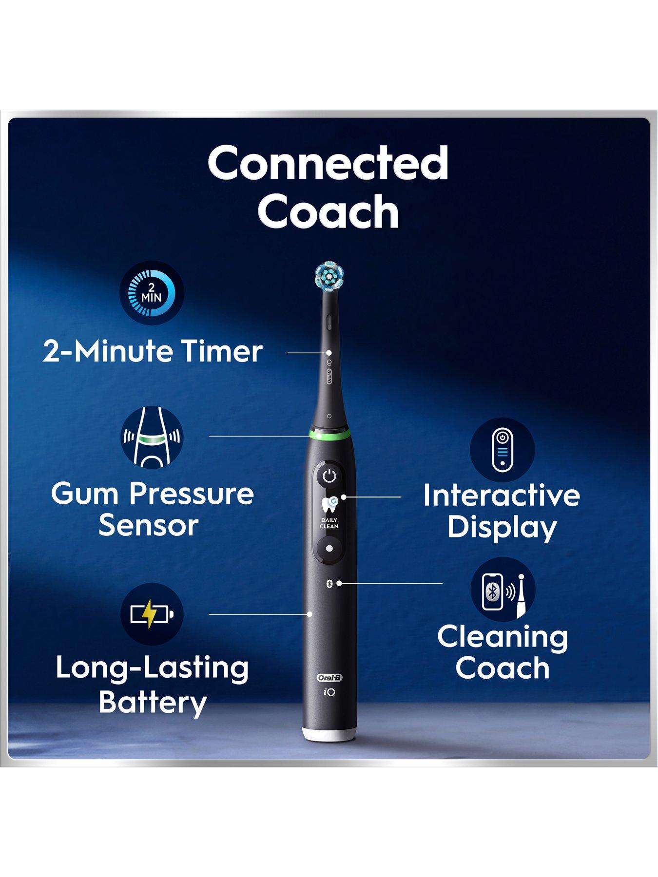Image 4 of 7 of Oral-B iO6 Black Lava &amp; Pink Sand Electric Toothbrush Duo Pack