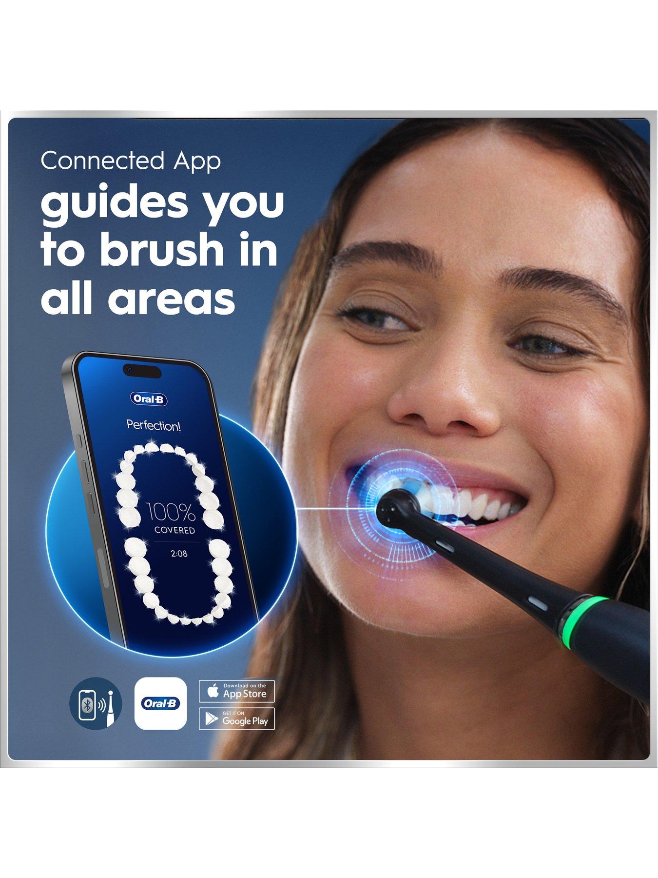 Image 5 of 7 of Oral-B iO6 Black Lava &amp; Pink Sand Electric Toothbrush Duo Pack