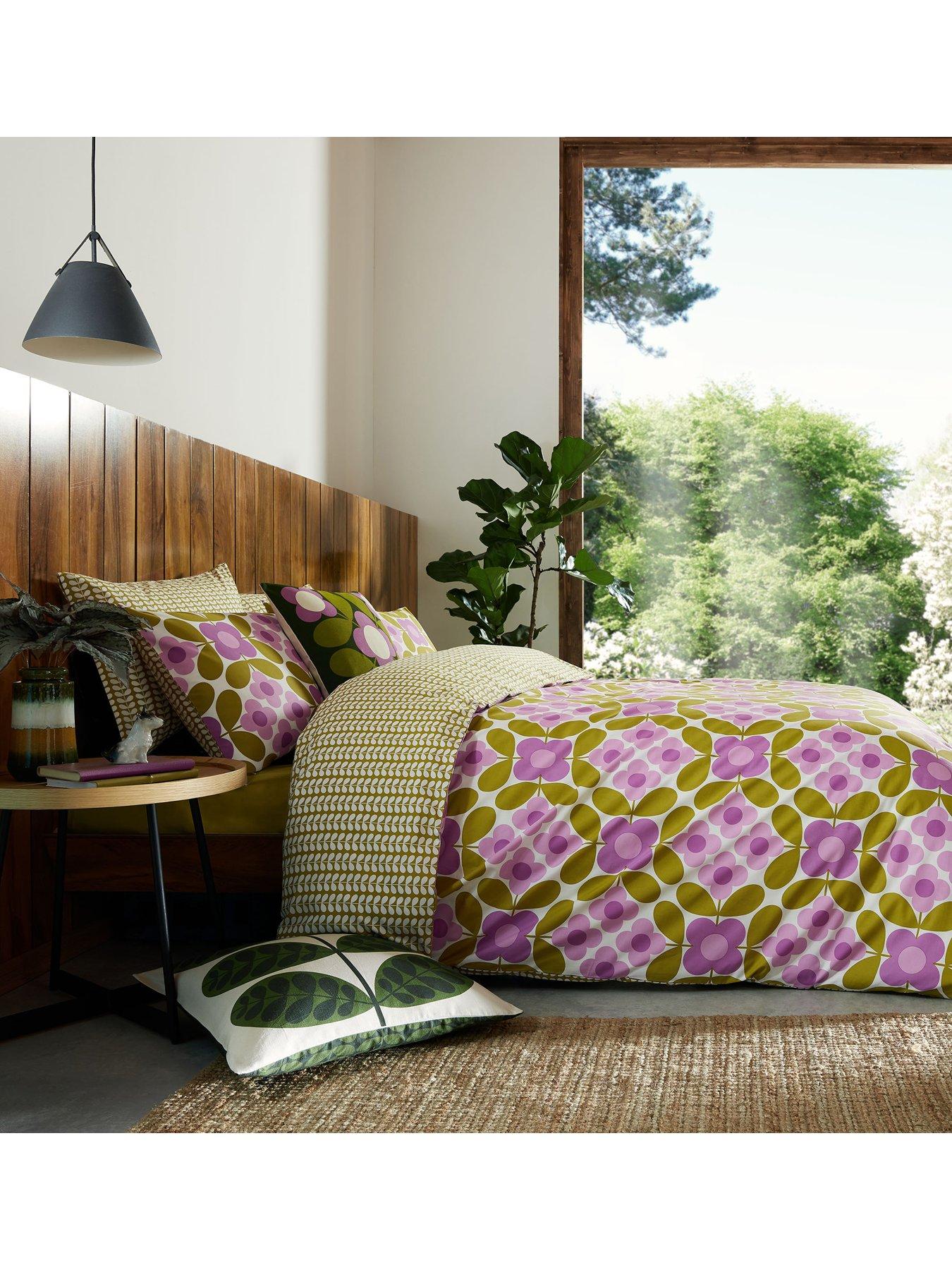 Product photograph of Orla Kiely Flower Tile 100 Cotton Duvet Cover from very.co.uk