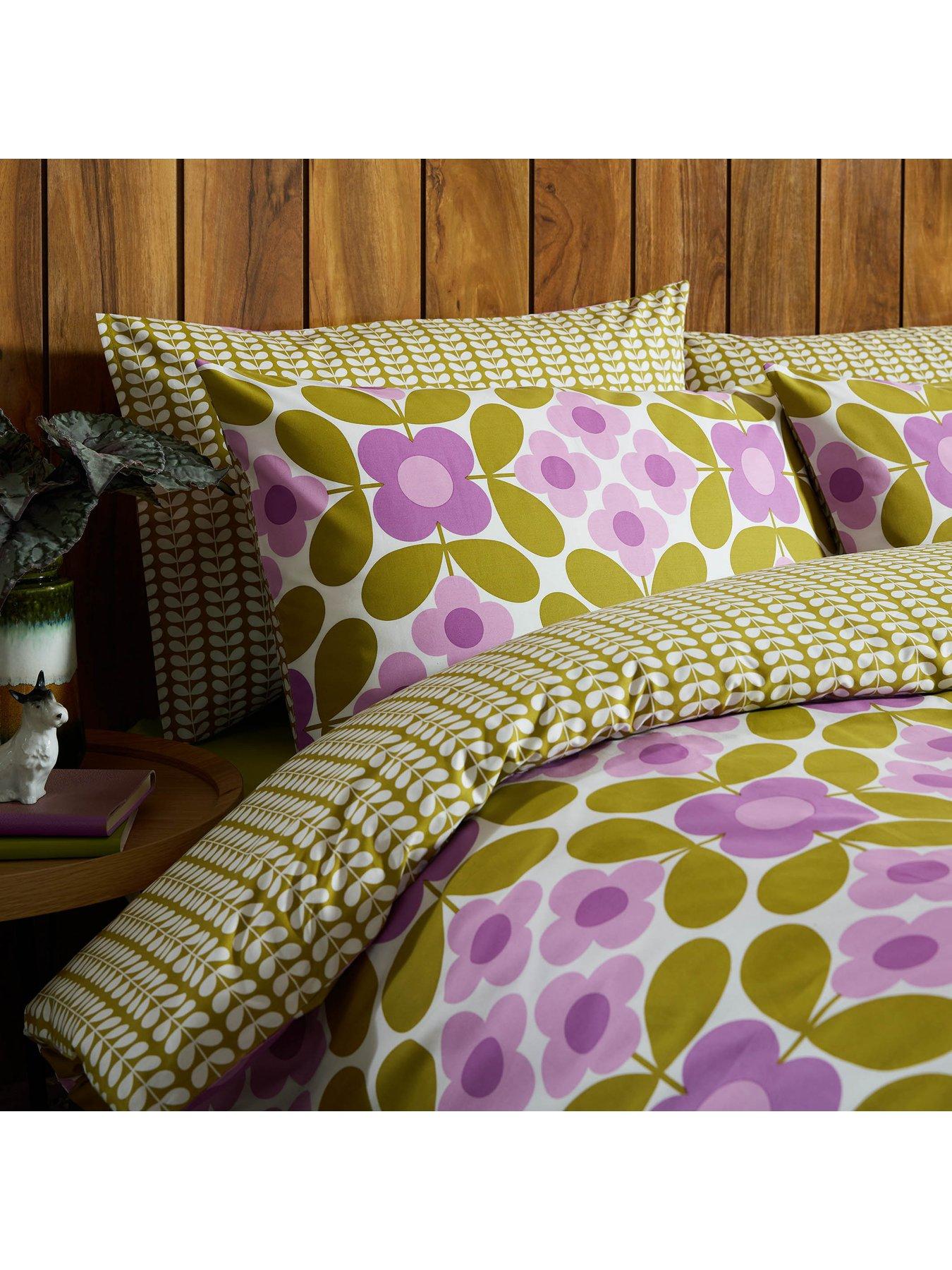 Product photograph of Orla Kiely Flower Tile 100 Cotton Pillowcase Pair from very.co.uk