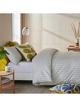 Product photograph of Orla Kiely Tiny Stem Duvet Cover - Cool Grey from very.co.uk