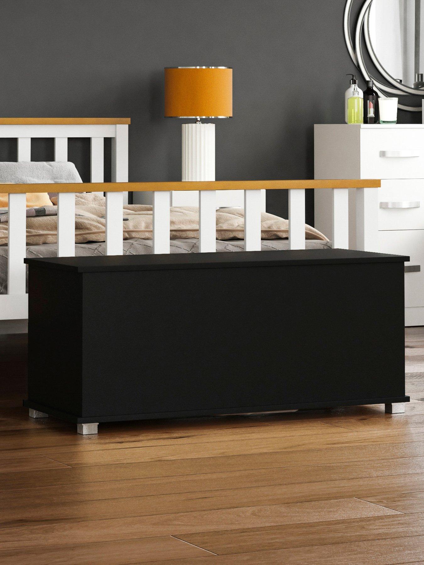 undefined Leon Storage Ottoman - Black