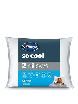 Product photograph of Silentnight So Cool Pillow Pair - White from very.co.uk