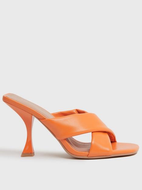 new-look-orange-crossnbspstrap-curved-heel-mules
