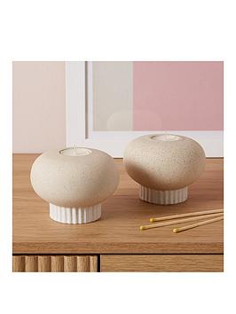Product photograph of Very Home Ana Set Of 2 Tealight Holders from very.co.uk