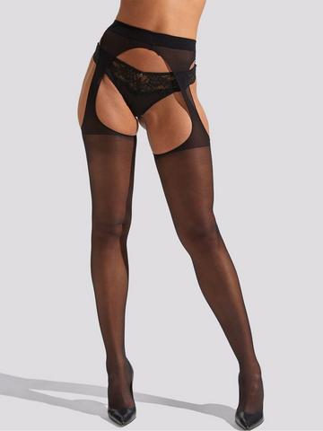 Women's Lace Floral Fishnet Tights Stockings High Waist Sexy Garter  Pantyhose