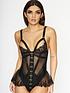  image of ann-summers-bodywear-the-extrovert-crotchless-teddy-black