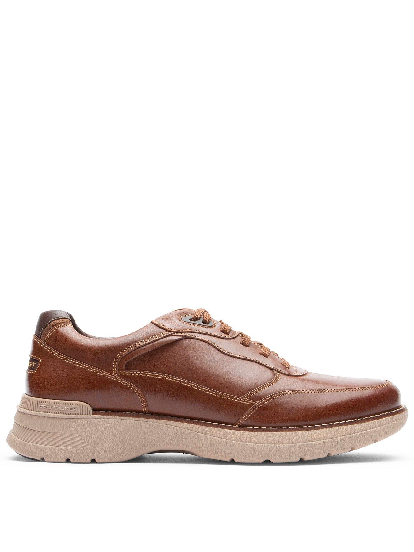 Rockport Prowalker Next Ubal Trainer - Tan Leather | very.co.uk