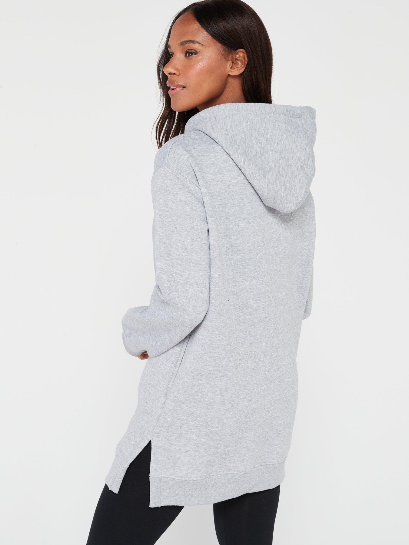 Women's Sweatshirt With Side Zip Detail Grey –