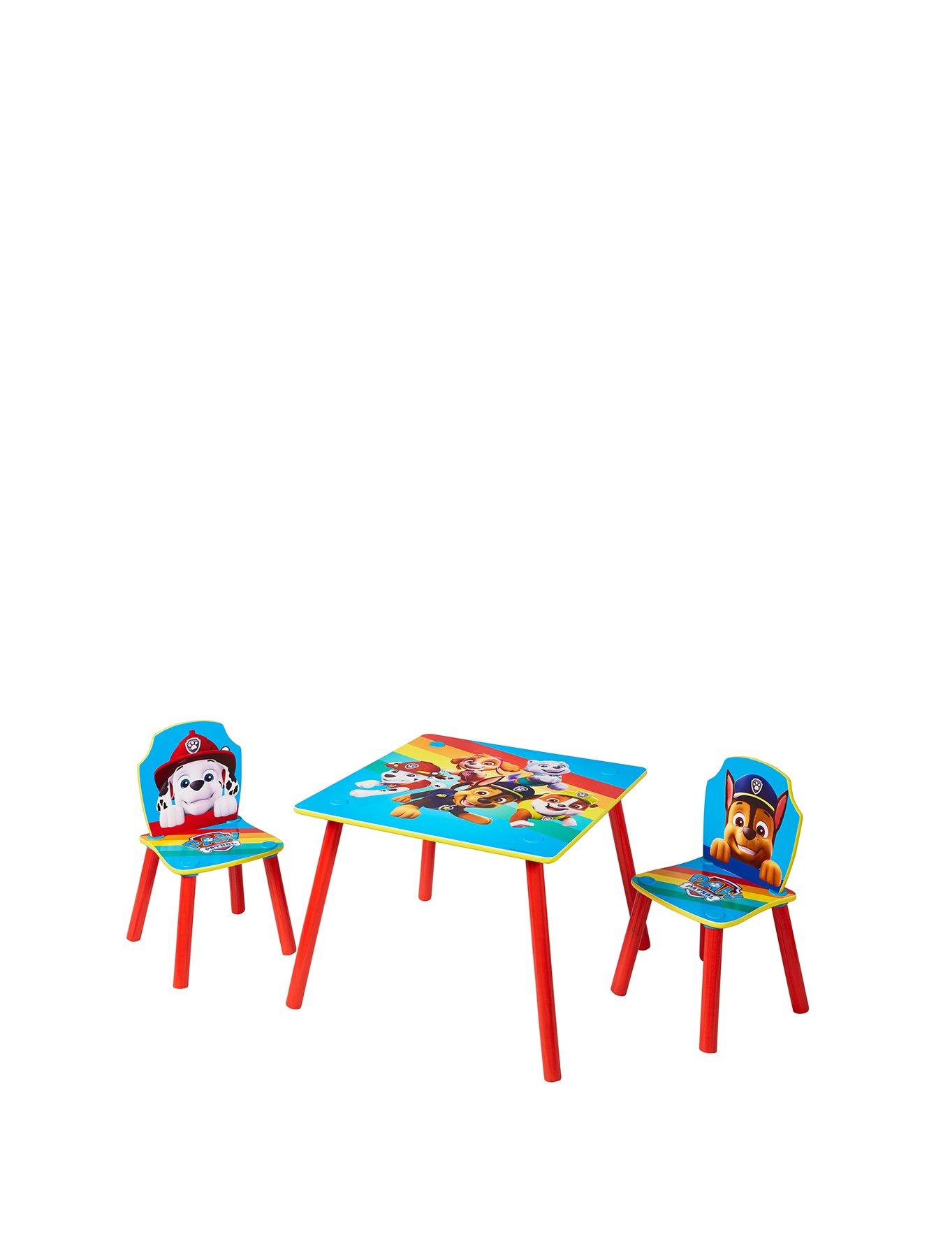 Product photograph of Paw Patrol Kids Table And 2 Chairs Set from very.co.uk