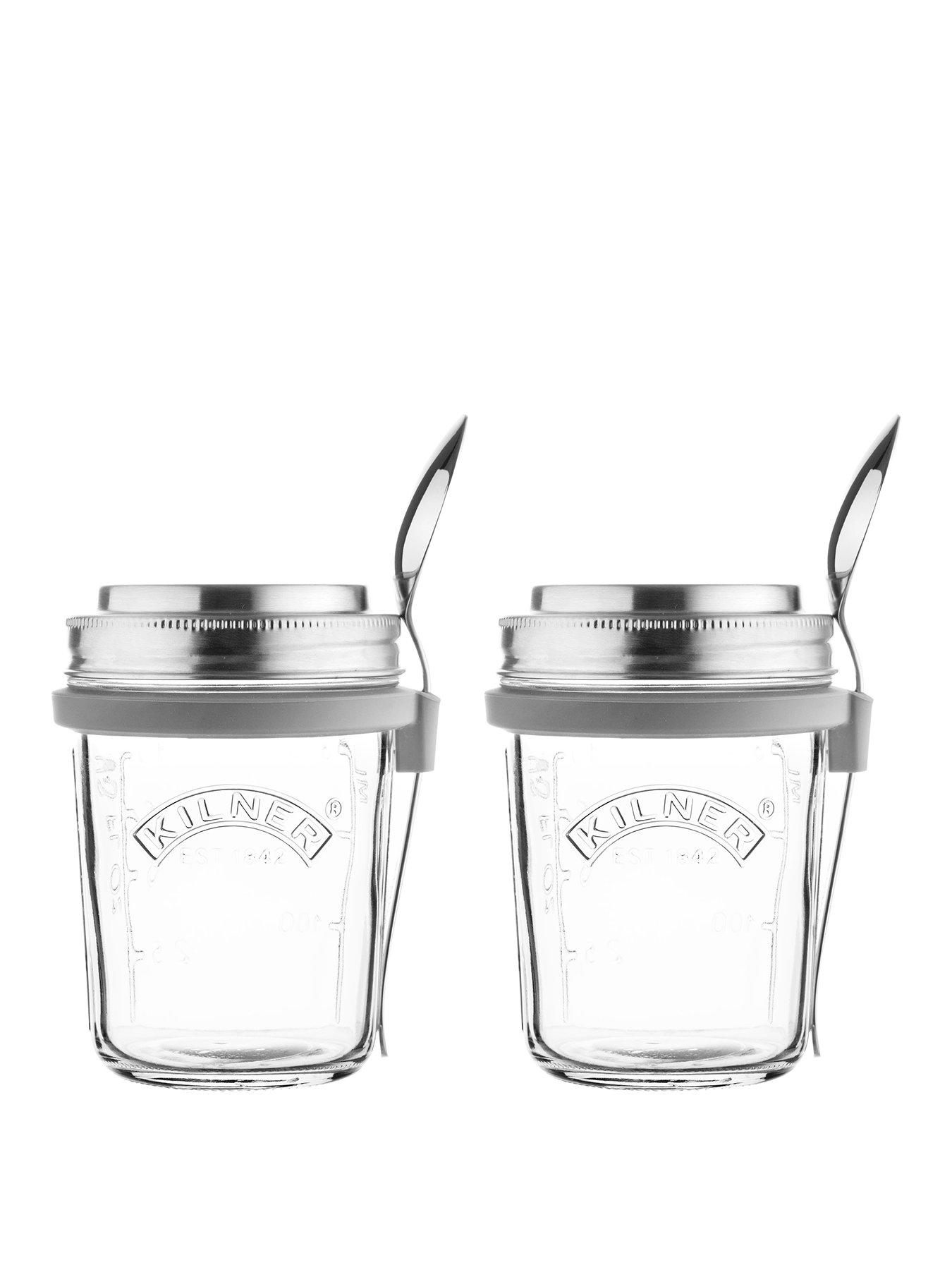 Product photograph of Kilner Set Of 2 Breakfast Jars from very.co.uk