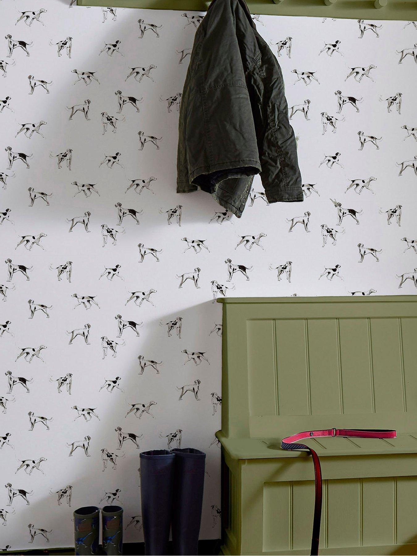 Product photograph of Joules Sketchy Dogs Wallpaper from very.co.uk