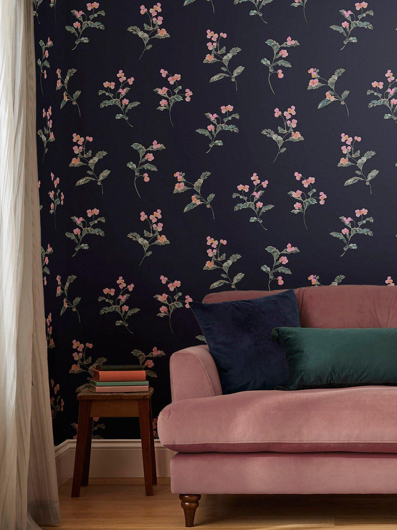 Product photograph of Joules Swanton Floral Wallpaper from very.co.uk