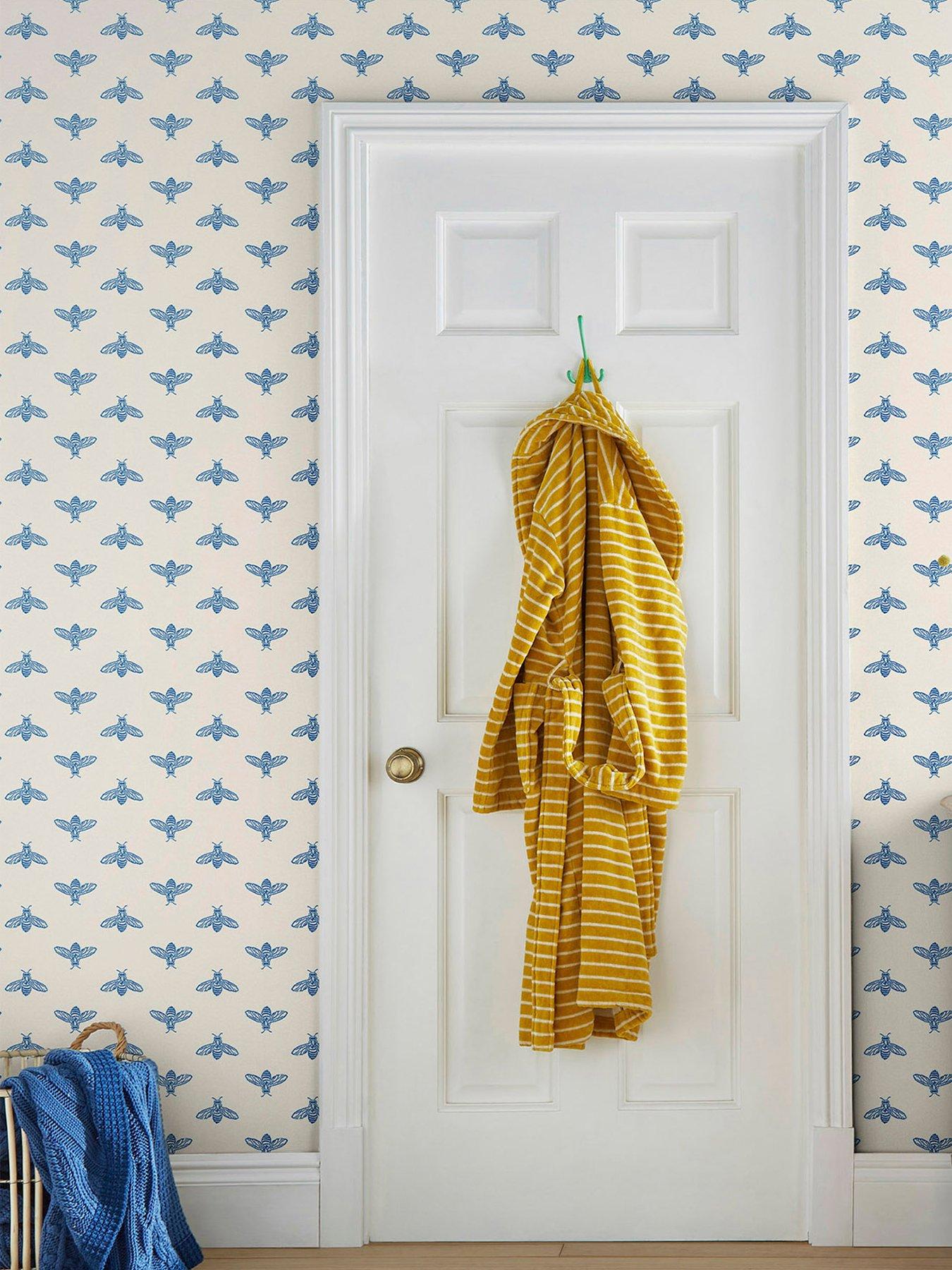 Product photograph of Joules Block Print Bee Wallpaper from very.co.uk