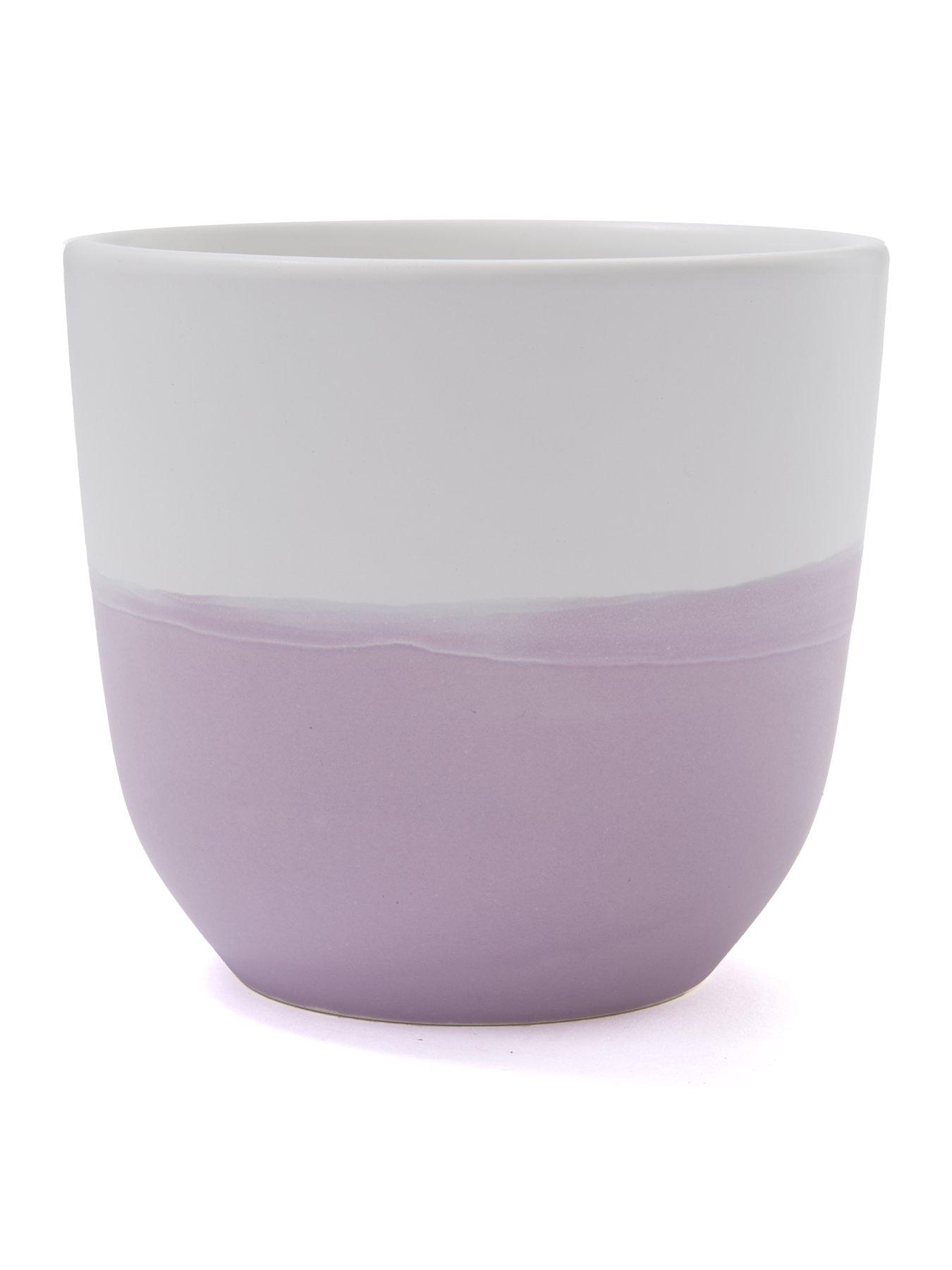 Product photograph of Two-tone Planter - Lilac And White from very.co.uk