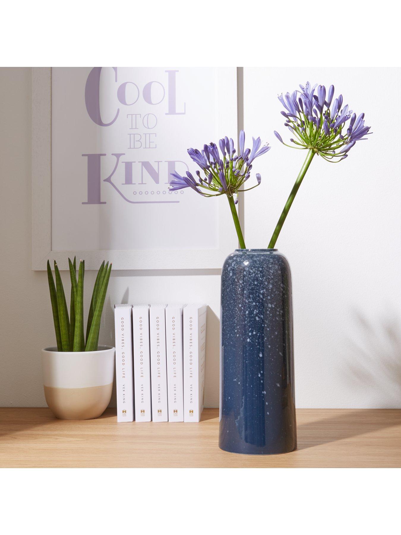 Very Home Dark Blue Ceramic Vase