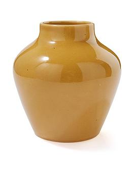 Product photograph of Yellow Ceramic Vase from very.co.uk