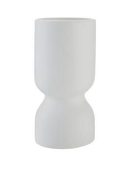 Product photograph of Very Home White Hand-finished Ceramic Vase from very.co.uk