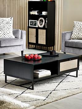 Product photograph of Julian Bowen Padstow Storage Coffee Table - Black from very.co.uk