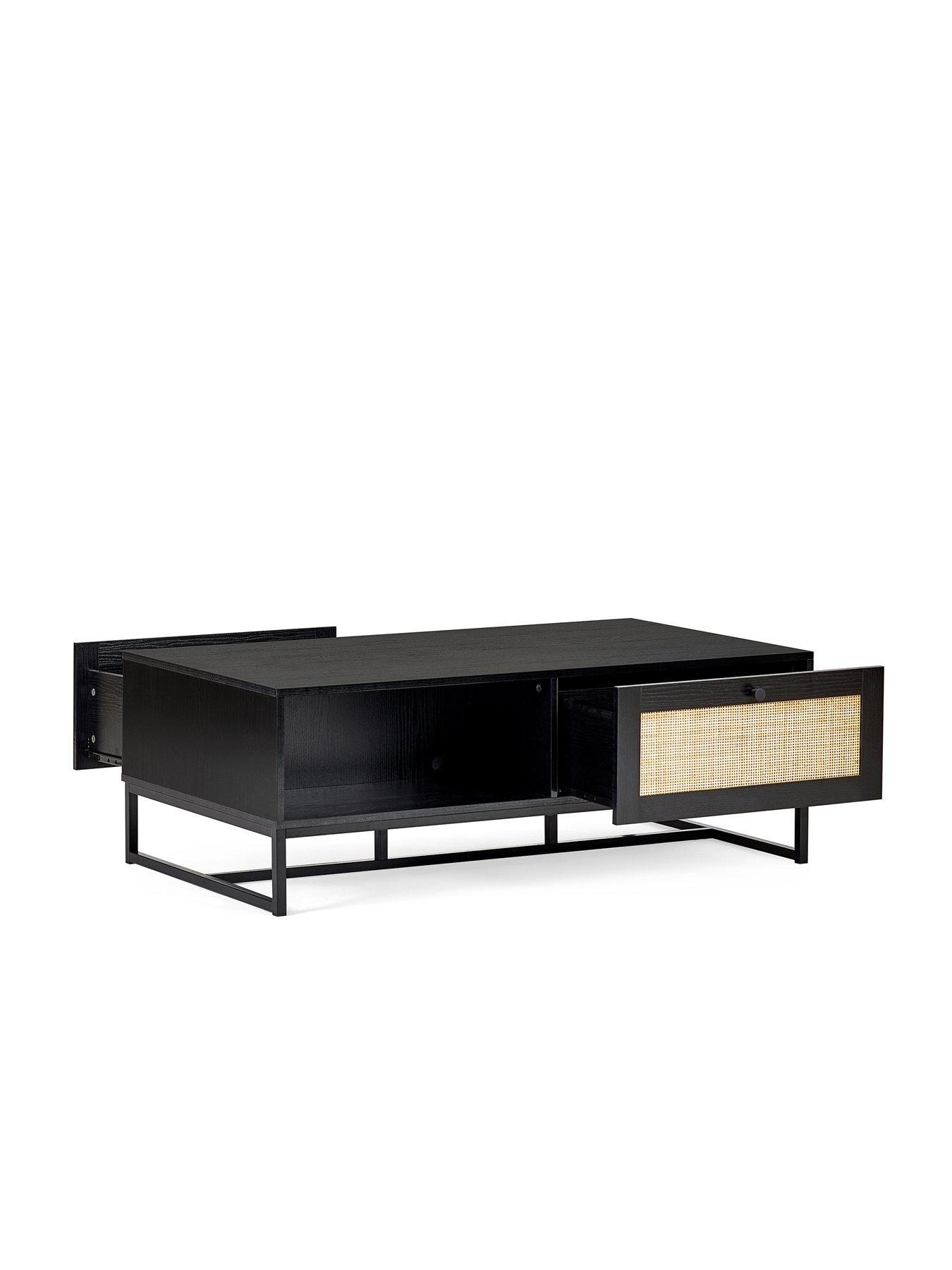 Julian Bowen Padstow Storage Coffee Table Black Very.co.uk