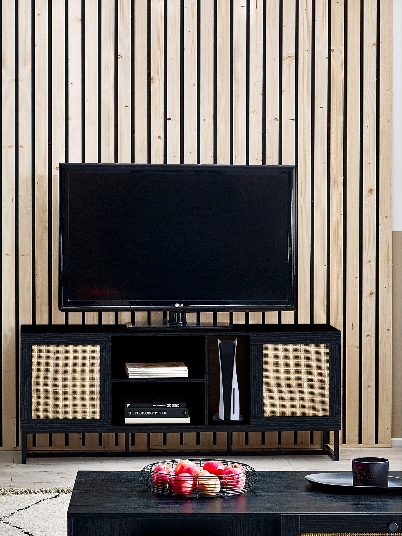 Julian Bowen Padstow TV Unit - fits up to 55 inch TV - Black