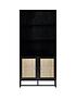  image of julian-bowen-padstow-tall-storage-bookcase-black