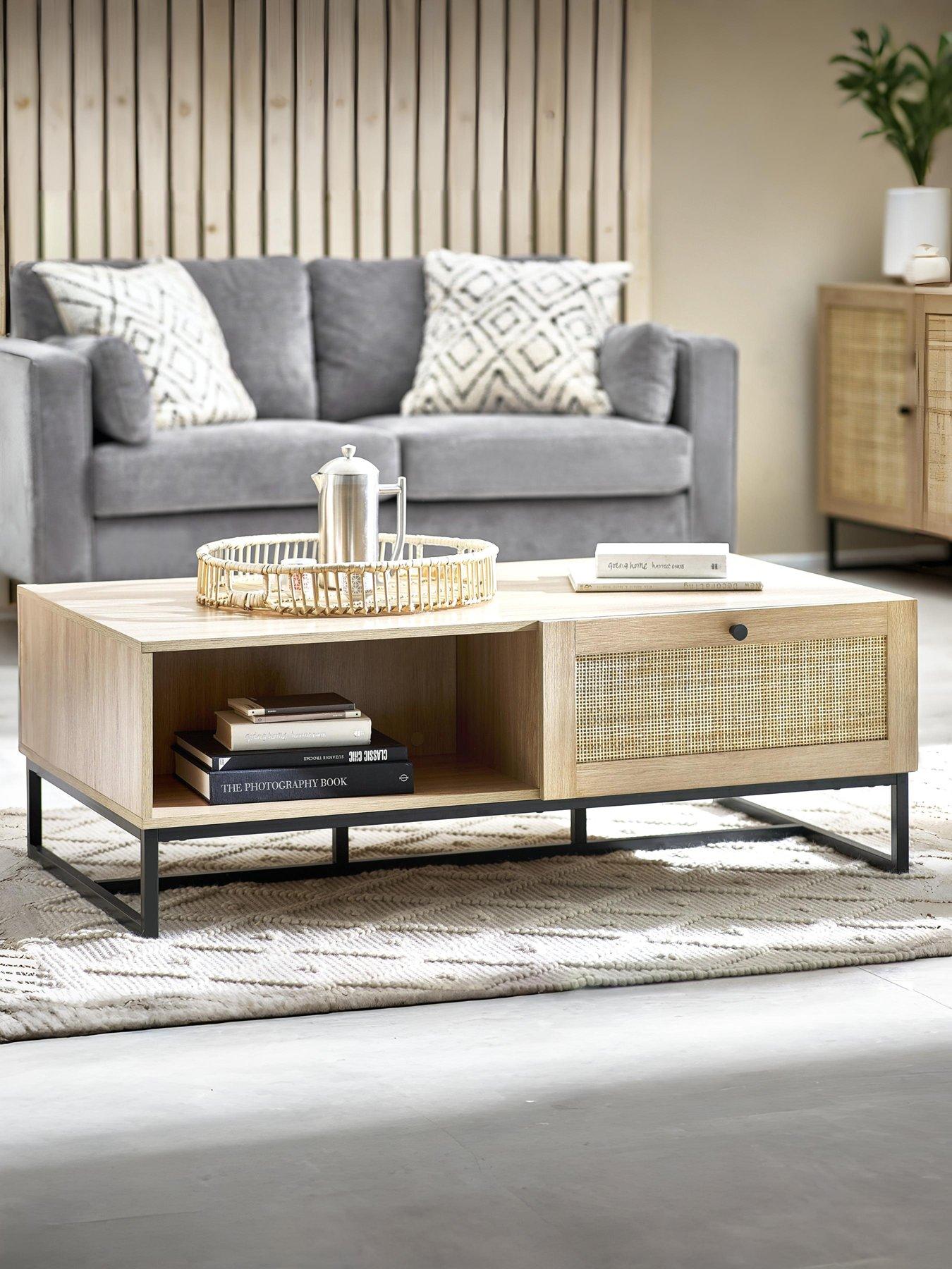 undefined Padstow Storage Coffee Table - Oak
